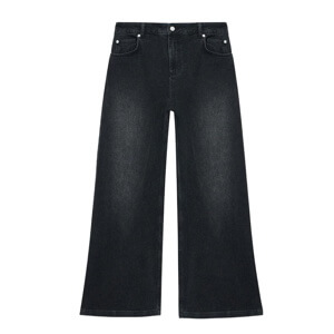 Mint Velvet Washed Black Wide Jeans